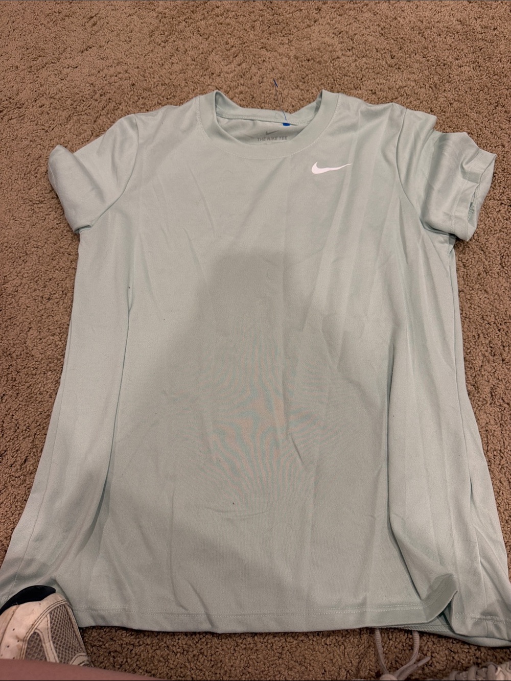 Nike Women’s Light Mint Short Sleeve Performance Tee with White Swoosh